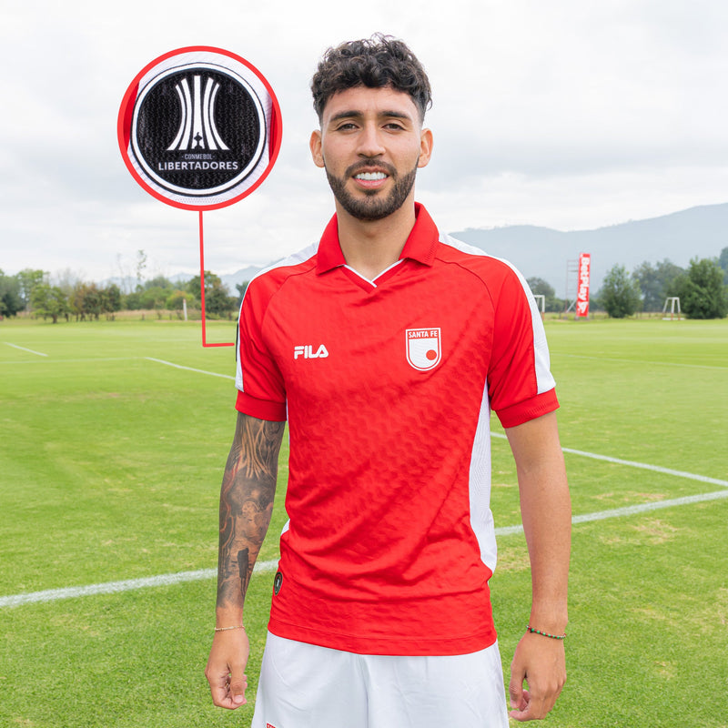CAMISETA MASCULINA FILA INDEPENDIENTE SANTA FE HOME COPA LIBERTADORES 2026