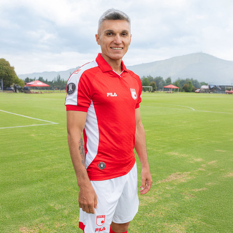 CAMISETA MASCULINA FILA INDEPENDIENTE SANTA FE HOME COPA LIBERTADORES 2026