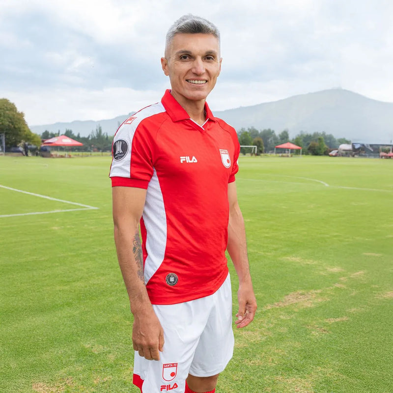 CAMISETA MASCULINA FILA INDEPENDIENTE SANTA FE HOME COPA LIBERTADORES 2026