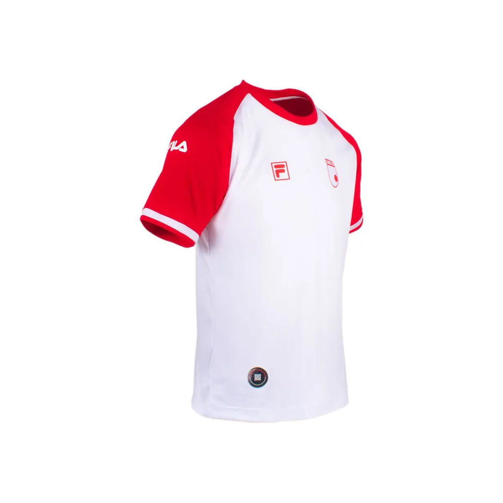 CAMISETA MASCULINA FILA INDEPENDIENTE SANTA FE PRESENTACION 2026 01